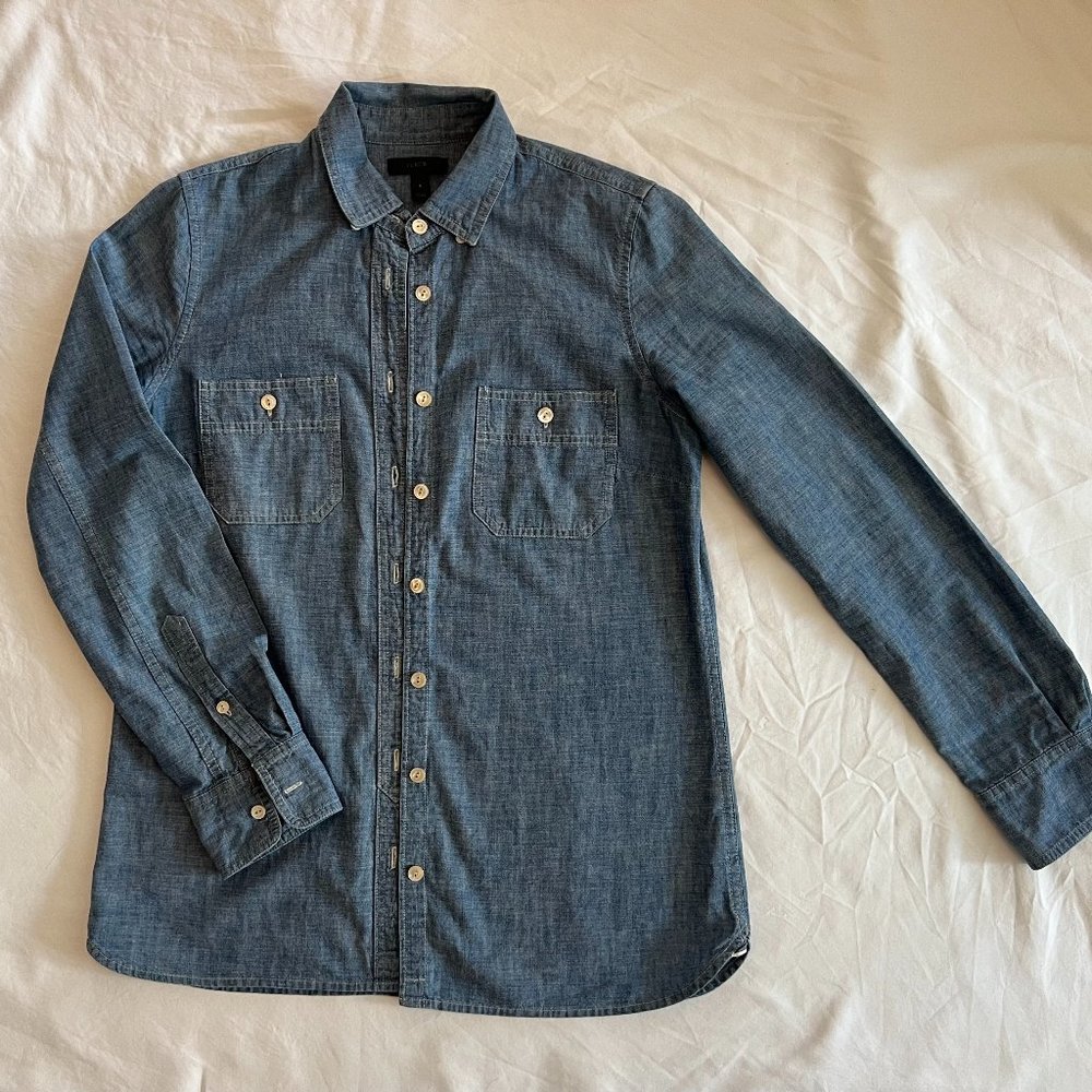 J.Crew denim Long Sleeve Button Up Shirt (6)